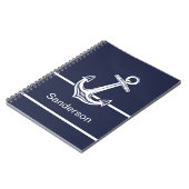 Aangepast zeeblauw zeeanker voor anker anker notitieboek (Linkerzijde)