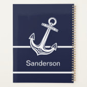 Aangepast zeeblauw zeeanker voor anker anker planner (Achterkant)