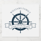 Aangepast  zeemaand zeemaand cruiseschip sparkling wijnetiket (Enkel label)