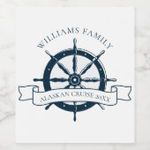 Aangepast  zeemaand zeemaand cruiseschip wijn etiket (Enkel label)