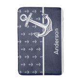 Aangepast zeeoranje zeeoranje zeeblauw badmat (Voorkant Verticaal)