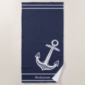 Aangepast zeeoranje zeeoranje zeeblauw strandlaken (Voorkant)