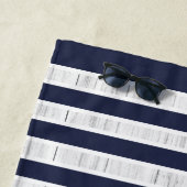 Aangepast zeeoranje zeeoranje zeeblauw strandlaken (In situ)