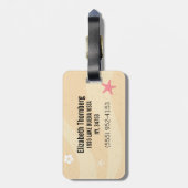 aangepast zeeschelp Bagagelabel (Achterkant verticaal)