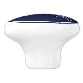 Aangepast zeewitte marineblauw strand keramische knop (Zijkant)