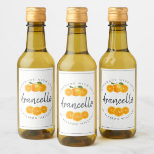 Aangepast zelfgemaakt Arancello-label Wijn Etiket