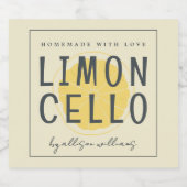 Aangepast zelfgemaakt limoncello-etiket likeurfles etiket (Enkel label)