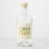 Aangepast zelfgemaakt limoncello-etiket likeurfles etiket (Voorkant)