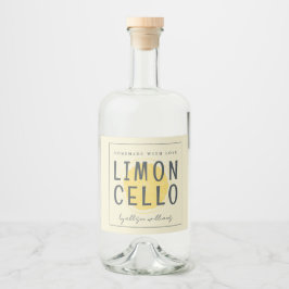 Aangepast zelfgemaakt limoncello-etiket likeurfles etiket