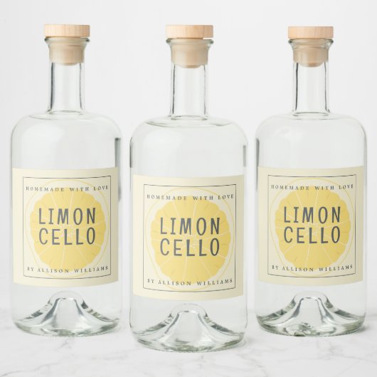 Aangepast zelfgemaakt limoncello-etiket likeurfles etiket (Flessen)