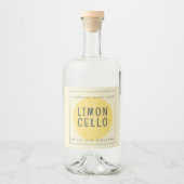 Aangepast zelfgemaakt limoncello-etiket likeurfles etiket (Voorkant)