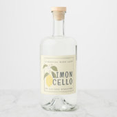 Aangepast zelfgemaakt limoncello-etiket likeurfles etiket (Voorkant)