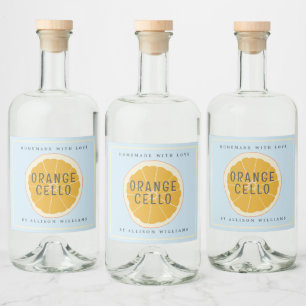 Aangepast zelfgemaakt Orangecello Etiket