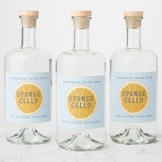 Aangepast zelfgemaakt Orangecello Etiket (Flessen)