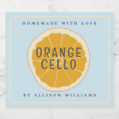 Aangepast zelfgemaakt Orangecello Etiket (Enkel label)