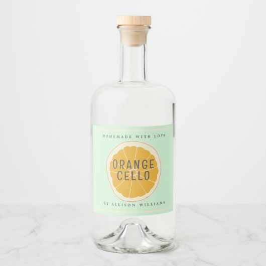 Aangepast zelfgemaakt Orangecello Etiket (Voorkant)