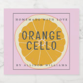 Aangepast zelfgemaakt Orangecello Etiket (Enkel label)