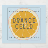 Aangepast zelfgemaakt Orangecello-label Likeurfles Etiket (Enkel label)