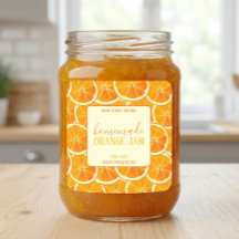 Aangepast zelfgemaakt sinaasappeljam-etiket