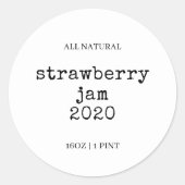 Aangepast zelfgemaakt voedselpot-etiket ronde sticker (Voorkant)