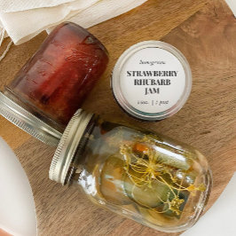 Aangepast zelfgemaakt voedselpot-etiket ronde sticker