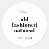 Aangepast zelfgemaakt voedselpotlabel ronde sticker (Voorkant)