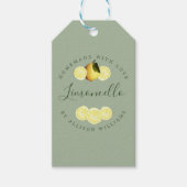 Aangepast zelfgemaakte limoncello lauriergroen cadeaulabel (Voorkant)