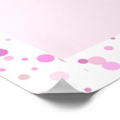 Aangepast zestien, roze Stippen, foto Poster (Hoek)