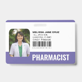Aangepast ziekenhuis medisch personeel apotheker P Badge