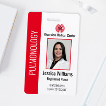 Aangepast ziekenhuis medisch personeel foto badge 