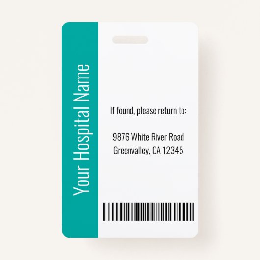 Aangepast ziekenhuis Medische werknemer Foto Blauw Badge (Achterkant)