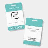 Aangepast ziekenhuisbezoekerspas barcode logo ID-b Badge (Voor- en achterkant)
