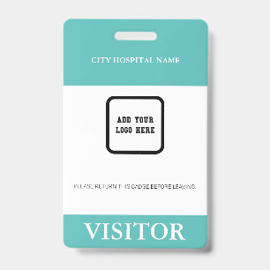 Aangepast ziekenhuisbezoekerspas barcode logo ID-b Badge