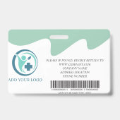 Aangepast ziekenhuismedewerker Foto ID-kaart Badge (Back)