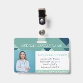Aangepast ziekenhuismedewerker Foto ID-kaart Badge (Front with Clip)