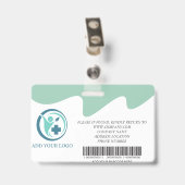 Aangepast ziekenhuismedewerker Foto ID-kaart Badge (Back with Clip)