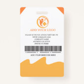 Aangepast ziekenhuismedewerker Foto ID-kaart Badge (Achterkant)