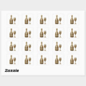 Aangepast zilver abstract sticker motief (Vel)