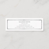 Aangepast zilver wit Afstuderen Naam Kaart invoege Contactkaartje (Achterkant)