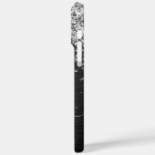 Aangepast zilveren glitter-zwart monogram Case-Mate iPhone case (Achterkant / Links)