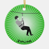 Aangepast Zipline-Ornament Keramisch Ornament (Voorkant)