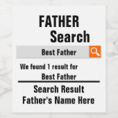 Aangepast zoekresultaat beste vader grappige vader wijn etiket (Enkel label)