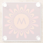 Aangepast zonemonogram glas onderzetter (Achterkant)