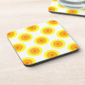 Aangepast zonnebloempatroon bier onderzetter (Linkerzijde)