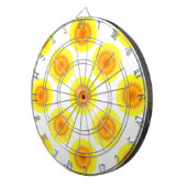 Aangepast zonnebloempatroon dartbord (Voorkant Rechts)