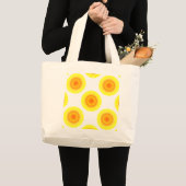 Aangepast zonnebloempatroon grote tote bag (Voorkant (product))