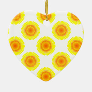 Aangepast zonnebloempatroon keramisch ornament