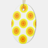 Aangepast zonnebloempatroon keramisch ornament (Links)