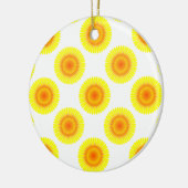 Aangepast zonnebloempatroon keramisch ornament (Links)