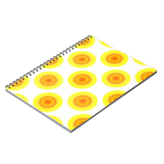 Aangepast zonnebloempatroon notitieboek (Linkerzijde)